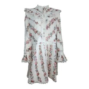 Ivy City Co Middleton Dress Womens 24W White Floral Crochet Coquette Feminine